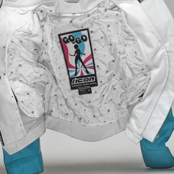 ICON Jackets & Blazers - ICON White and Teal Jacket